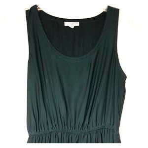 Cotton On green sleeveless silk/poly dress, size S